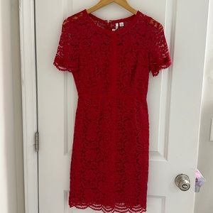 Red Lace Dress Sexy Valentines Elle Size 2 Women’s